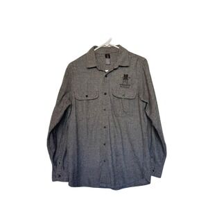 Weekend Beer Company, Gray, Long Sleeve, Button-up, Casual Comfy Shirt,‎ Size M